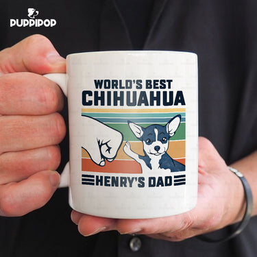 Personalized Dog Gift Idea - World's Best Chihuahua Dad For Dog Dad - White Mug